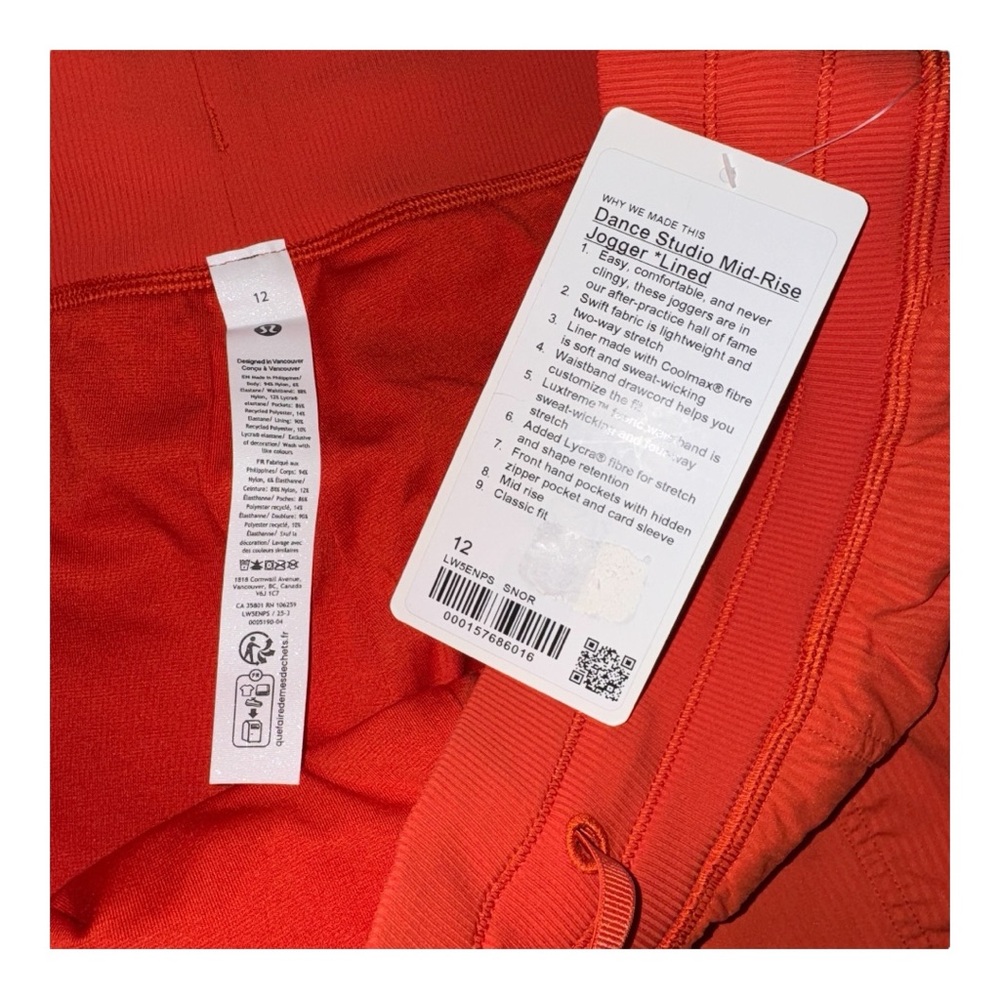 Lululemon Dance Studio Mid-Rise Jogger *Full Length Sunburst Orange Multi Sizes - Picture 8 of 9